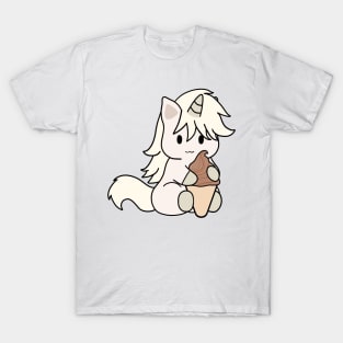 White Unicorn Ice Cream Chocolate T-Shirt